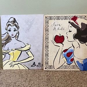 4 princess canvases